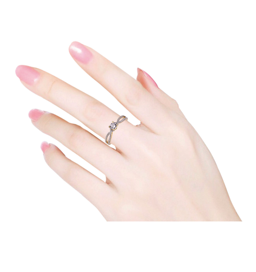 Sammen – Twin Grace Dobbel Front Diamantring